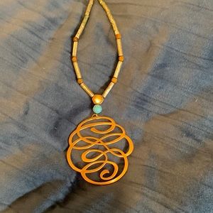 Brighton Copper Scribble necklace